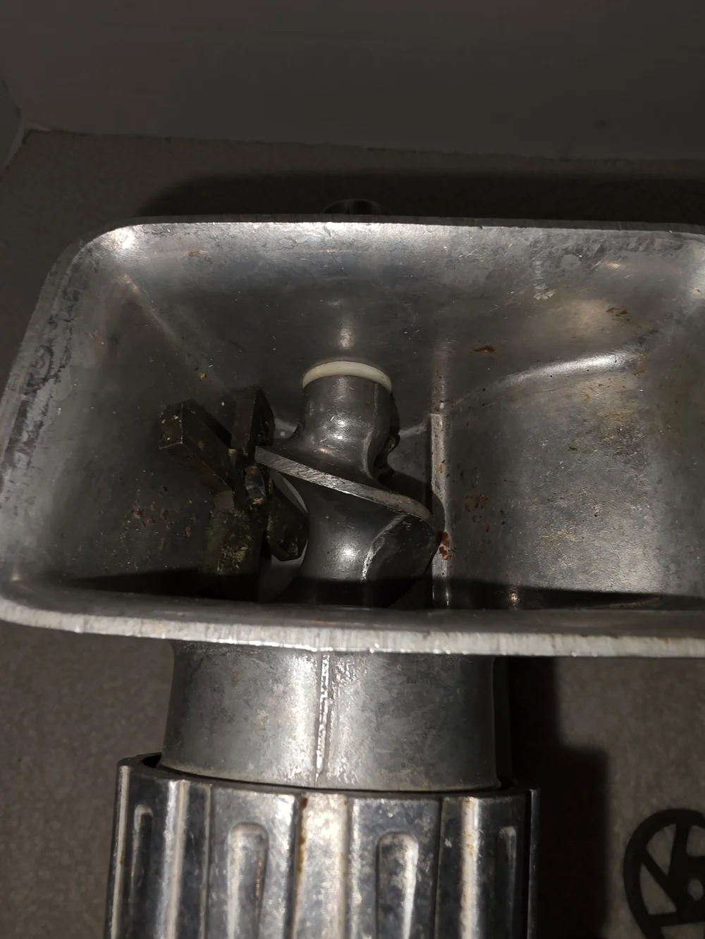 Rival White Manual Meat Grinder with Stainless Components